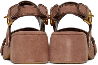 See by Chloe Pink Suede Galy Sandals