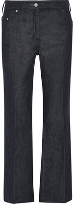 Calvin Klein Collection Cropped Mid-rise Flared Jeans