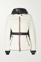 Thumbnail for your product : MONCLER GRENOBLE Bruche Belted Two-tone Quilted Down Ski Jacket - White