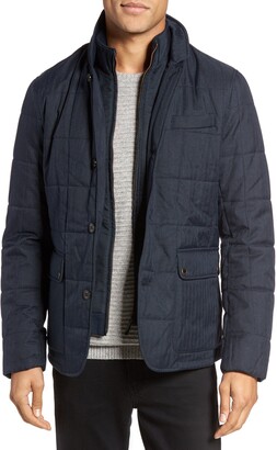 Ted Baker Jasper Trim Fit Quilted Jacket with Removable Bib