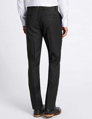 Marks and Spencer Tailored Fit Pure Wool Textured Trousers