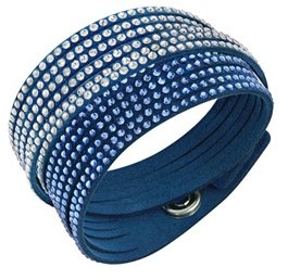Swarovski Crystal Alcantara Slake Blue Bracelet.
