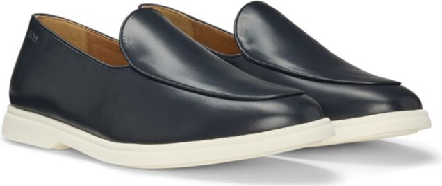 HUGO BOSS Nappa-leather loafers with contrast outsole
