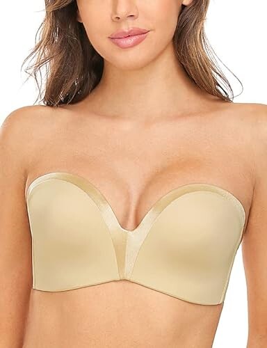 WingsLove Women's Strapless Multiway Contour Bra Padded Plunge
