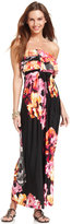 Thumbnail for your product : Style&Co. Plus Size Strapless Ruffled Floral-Print Maxi Dress