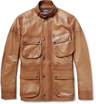 Ralph Lauren Purple Label Thornhill Burnished-Leather Field Jacket