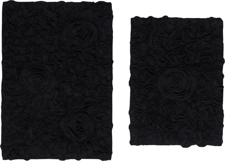 Home Weavers Bell Flower 2-Pc. Bath Rug Set