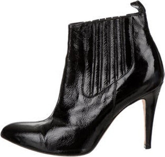 Brian Atwood Patent Leather Ankle Boots