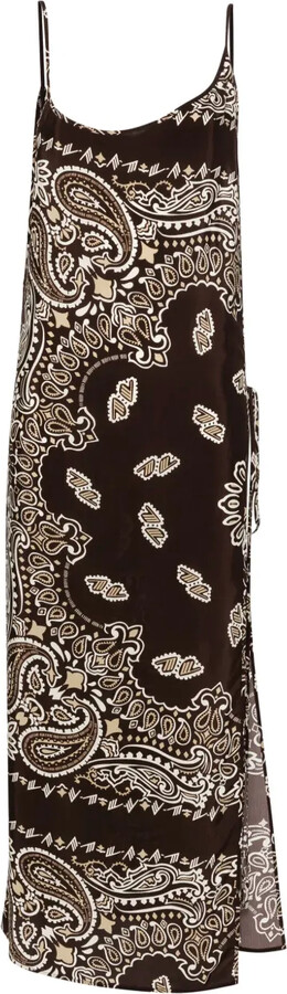 ATTICO Bandana-Print Midi Dress