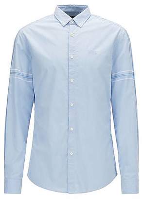 HUGO BOSS Slim-fit button-down shirt in cotton poplin