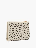 Thumbnail for your product : Saint Laurent Polka-dot Print Leather Wallet - Cream Multi