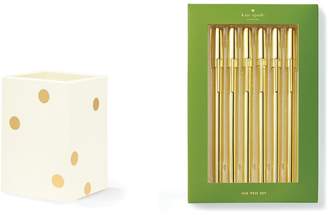Kate Spade Strike Gold Pens & Pen Cup