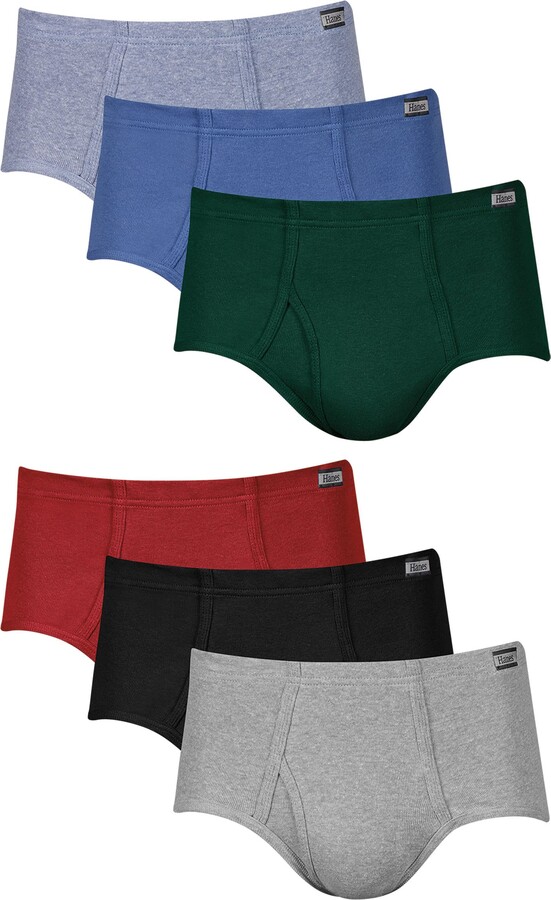 Men's 6-Pack Tagless No Ride Up Briefs with ComfortSoft Waistband