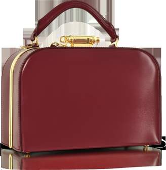 Sophie Hulme Dark Red Leather Whistle Case Bag