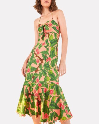 Farm Rio Guava Printed Halter Midi Dress