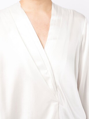 Paule Ka silk V-neck blouse