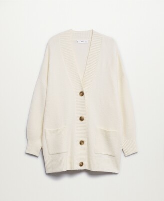 mango cardigan white