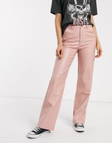 Thumbnail for your product : Wild Honey wide leg pants in faux leather