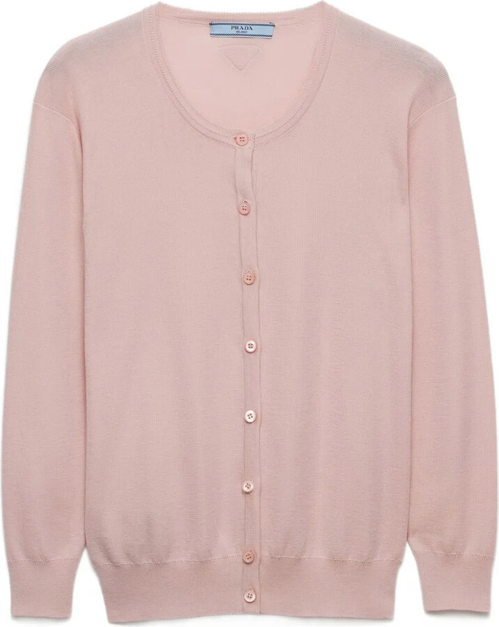 Prada Ribbed Button-Fastening Cardigan