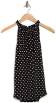 Thumbnail for your product : Adrianna Papell Texture Knit Dot Ruffle Halter Top