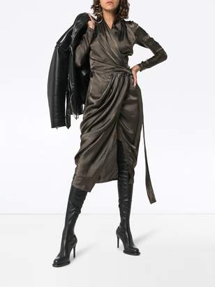 Rick Owens ruched wrap dress