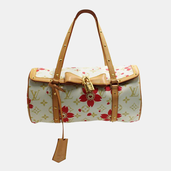 A SET OF TWO: A LIMITED EDITION CHERRY BLOSSOM MONOGRAM PAPILLON BAG BY TAKASHI  MURAKAMI AND A LIMITED EDITION CHERRY BLOSSOM MONOGRAM POCHETTE BY TAKASHI  MURAKAMI, LOUIS VUITTON, 2003