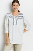 Thumbnail for your product : J. Jill Embroidered-yoke top
