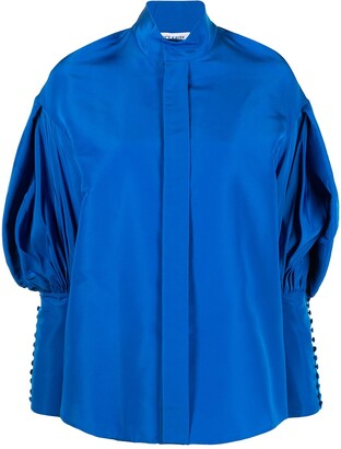 Silk Dice Shirt Blue