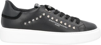 John Galliano Paris Men's Neon Logo Leather Low-Top Sneakers, Black -  ShopStyle