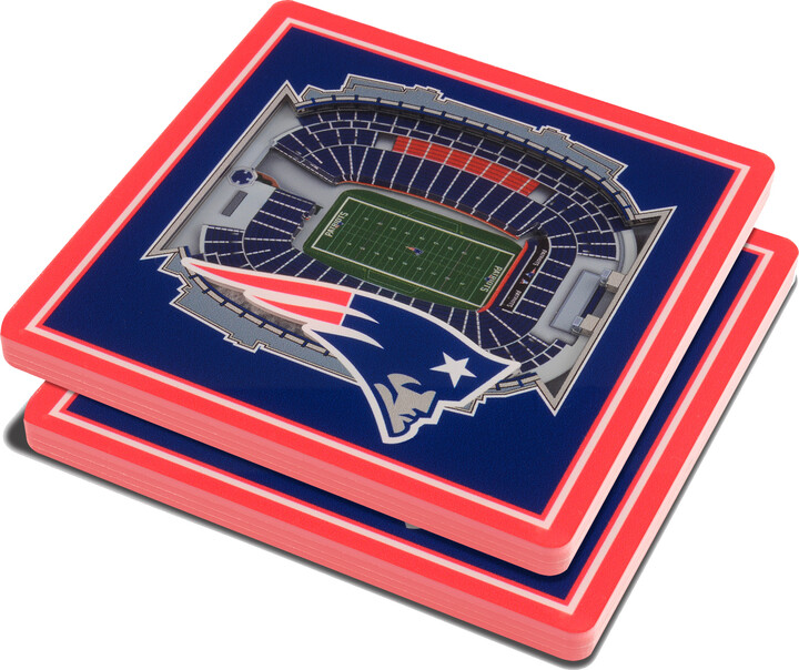 YouTheFan Blue New England Patriots 3D StadiumViews Coasters