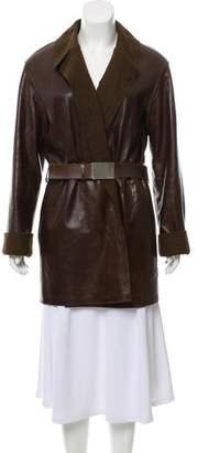 Chanel Short Leather Coat