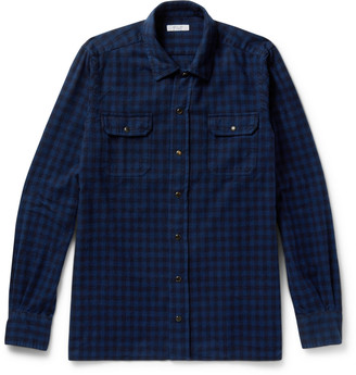Boglioli Checked Cotton-Flannel Shirt