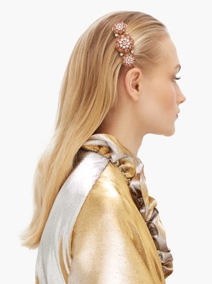 Dolce & Gabbana Floral Crystal Hair Clip - Crystal