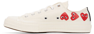 Comme des Garçons PLAY Off-White Converse Edition Multiple Hearts Chuck 70 Low Sneakers