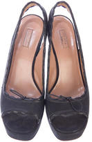 Thumbnail for your product : Alaia Peep-Toe Wedges