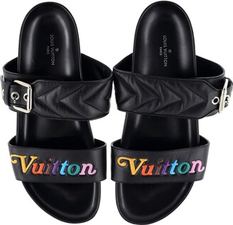 Louis Vuitton X Bom Dia Flat Mule Monogram Sandals - ShopStyle