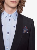 Thumbnail for your product : Gucci Bees print silk pocket square
