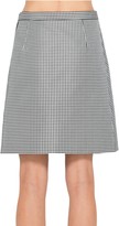 Thumbnail for your product : Max Studio Mini Check Jacquard A-Line Skirt