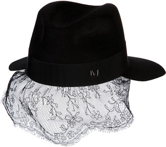 Maison Michel Karlie Felt Fur Hat With Lace Veil - for Women