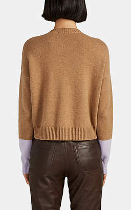 Barneys New York Women's Colorblocked Cashmere Crop Sweater - Beige, Tan