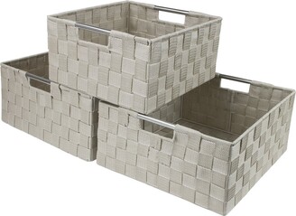 Sorbus Weave 3-Piece Stacking Basket Set