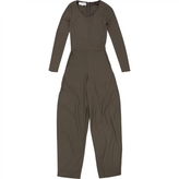 Thumbnail for your product : Yves Saint Laurent 2263 YVES SAINT LAURENT Khaki Silk Jumpsuits