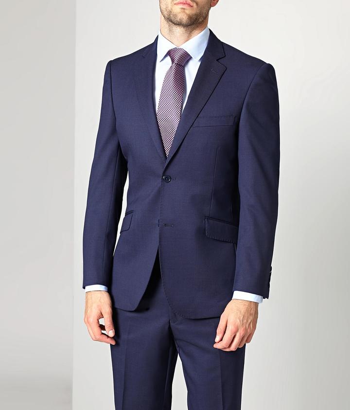 Austin Reed Contemporary Fit Navy Pindot Suit - ShopStyle