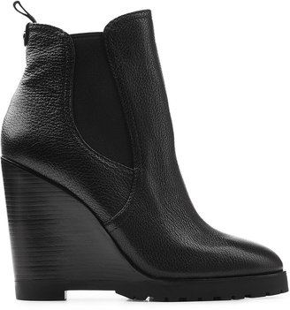 MICHAEL Michael Kors Textured Leather Wedge Ankle Boots