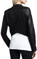 Thumbnail for your product : Neiman Marcus Cusp by Layered Ponte/Leather Jacket