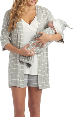 Everly Grey Adaline During & After 5-Piece Maternity/Nursing Sleep Set