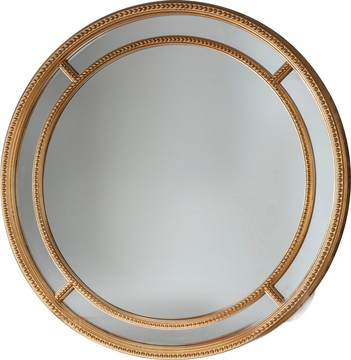 Dunelm Mansfield Round Wall Mirror, Gold Effect Effect 90cm Gold ...