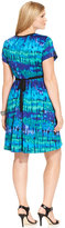 Thumbnail for your product : NY Collection Plus Size Short-Sleeve Tie-Dye Dress