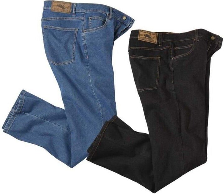 Atlas for Men Stretch Leather Label Regular Jeans Pack of 2 - ShopStyle