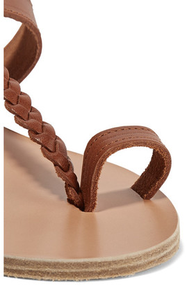 Ancient Greek Sandals Melpomeni Braided Leather Sandals - Brown